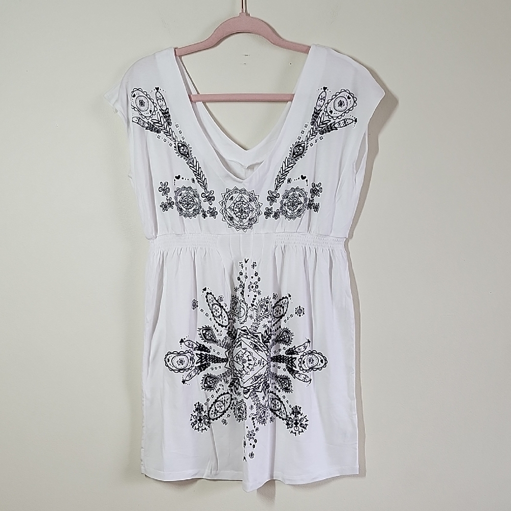 White Embroidered Women's Swimsuit Cover Up Dress Sun Dress Sundress Beach Venus